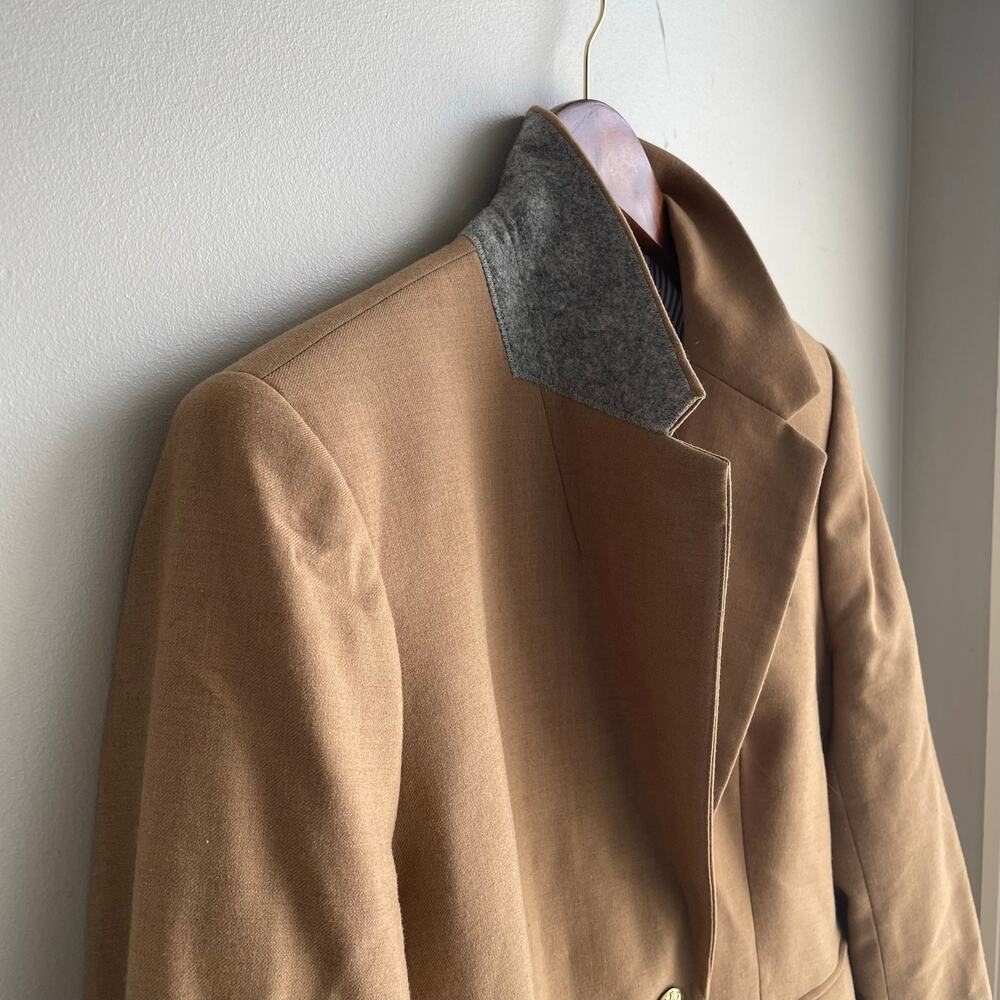 J. Crew Women’s Schoolboy Blazer Wool Blend Tan Camel size 14 - Picture 14 of 16